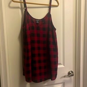 Plaid dressy sheer camisole
